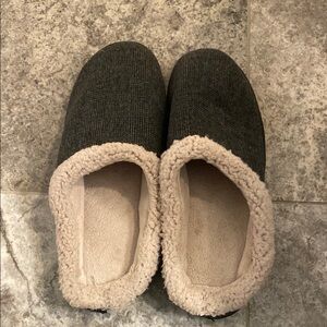 Cozy Black and Cream Slippers